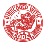 Vibecoded with Codex stamp